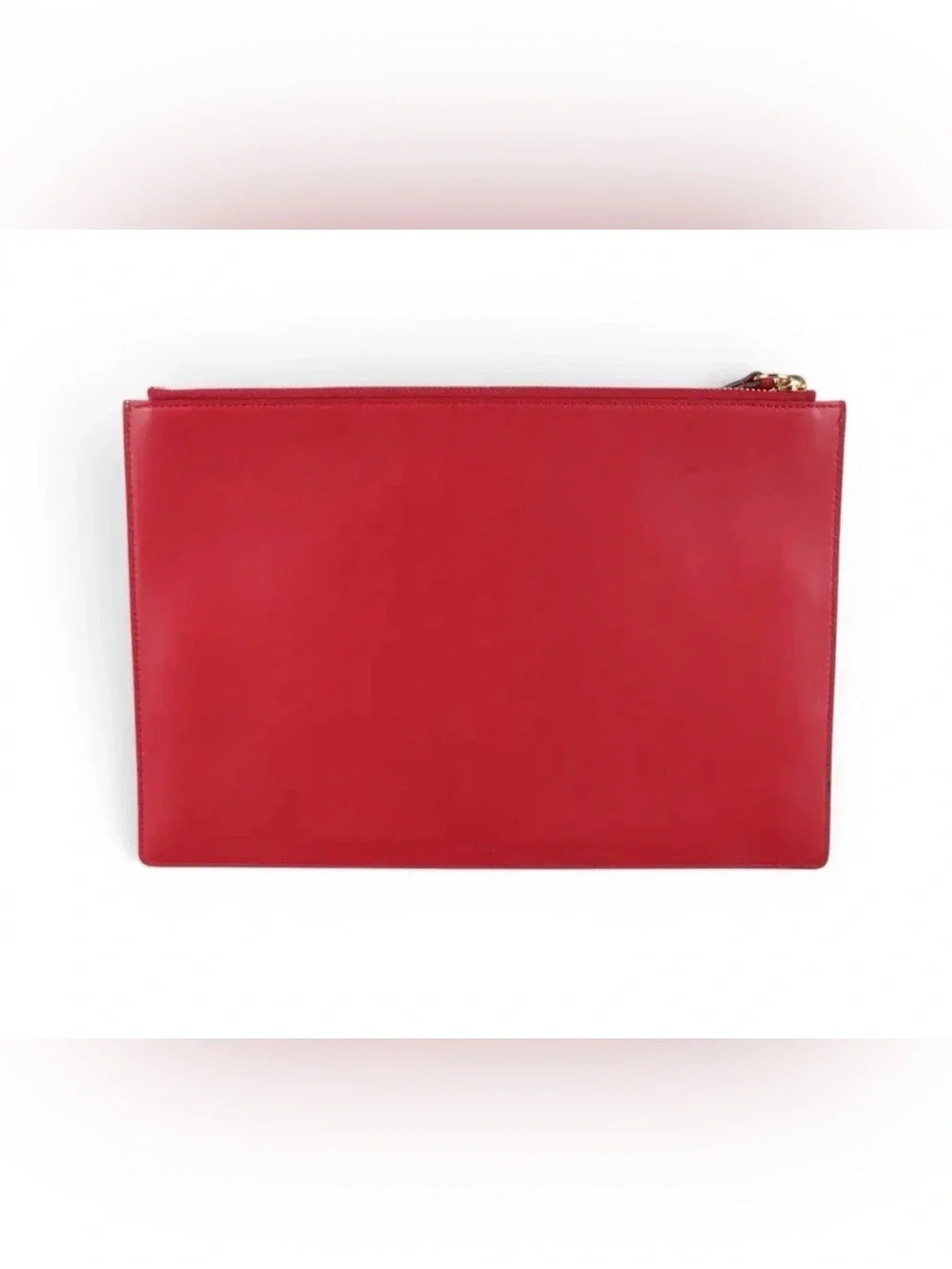 Gucci Supreme LOVE Rainbow Embroidered Red Leather Clutch
